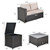 QueenLine 8PCS Outdoor Patio Rattan Furniture Set Cushioned Loveseat Storage Table
