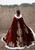 QueenLine Winter Long Warm Bridal Wrap with Gold Embroidery Dark Red Wedding Cloak Velvet Cape 