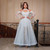 QueenLine Luxury Dubai Light Blue Evening Dress for Women Wedding Elegant Off Shoulder Beaded Formal Party Gowns 