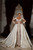 QueenLine Pealrs Princess Bridal Gowns Illusion Sheer Neck Wedding Dress Custom Made Lace Appliques Detachable Train Vestido de novia