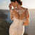QueenLine Gorgeous Lace Appliques Long Sleeves Mermaid Wedding Dress