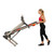QueenLine Folding Treadmill to Exercise At Home With Manual Incline Pulse Sensors LCD Monitor
