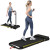 QueenLine 2 in 1 Under Desk Treadmill Foldable Running Walking Pad 2.5HP and 0.6-7.6MPH for Home and Office