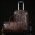 QueenLine Genuine Leather crocodile pattern men's travel luggage with handbag 