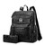 QueenLine Luxury 100% Genuine Leather Men Backpack Alligator Real Natural Leather 15 Inch.