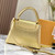 QueenLine Retro solid color leather shoulder large capacity multifunctional handbag 