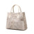 QueenLine Crocodile Leather Genuine Leather White High Grade Large Capacity Shoulder Handbag 