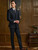 QueenLine 100% Wool Suits Double Breasted Striped (Jacket Vest Pant) Slim Fit Blazer Sets