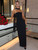 QueenLine Elegant Off-shoulder Scarf Collar Strapless Sexy Maxi Backless Bodycon Long Dress