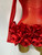 QueenLine Sexy Mesh See through Stereoscopic Flowers Red Mini Bandage Evening Dress