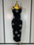 QueenLine Celebrity Elegant Luxury Sexy Diamonds Flower Black Long Bodycon Bandage Evening Dress