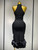 QueenLine Elegant Luxury Sexy High Collar Ruffle Black Sheath Sleeveless Bandage Dress