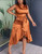 QueenLine Sleeveless Elegant Slim Fit Asymmetric Ruffle Hem Cocktail Evening Dress