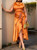 QueenLine Sleeveless Elegant Slim Fit Asymmetric Ruffle Hem Cocktail Evening Dress