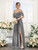 QueenLine Classic Off Shoulder Chiffon Bridesmaid With High Slit Long A Line Floor Length with Pockets Dress
