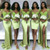 QueenLine Customized Green Mermaid Bridesmaid Dress