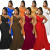 QueenLine 10pcs Bulk Items Wholesale Lots One Shoulder Split Solid Floor Length Y2k Maxi Dress