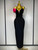 QueenLine Elegant Celebrity Luxury Sexy Strapless Backless Flower Patchwork Maxi Long Bandage Evening Dress