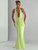 QueenLine Celebrity Deep V Neck Backless Ruched Sexy Maxi Halter Sleeveless Draped Club Party Long Dress