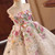 QueenLine Floral Luxury Long Handmade Flowers Beads Princess Wedding Birthday Girl Dress