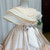 QueenLine Elegant Beige Handmade Flowers with Headgear Wedding Birthday Holiday Party Girl Dress