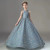 QueenLine Cold Shoudler Long Formal Cocktail Little Girls Sequin Teen Girls Banquet Pageant Evening Dress