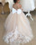 QueenLine Long Sleeve Flower Girl With Bow Lace Appqulies Tulle First Communion Dress