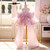 QueenLine Luxury Pink Flower Girl Feathers Bow for Princess Wedding Birthday Evening Gown