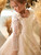 QueenLine Champagne Luxury Long Sleeve lace Applique Princess Wedding Birthday Gowns