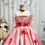 QueenLine Elegant Pink Arabic Flower Girl Dubai Backless Wedding Birthday Holiday Gown with Glove