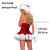 QueenLine Christmas Adult Makeup Role Play Xmas Santa Costume Classic Cosplay Suits with Hat