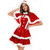 QueenLine Cosplayer Christmas Suit Santa Claus Cosplay Costume Sexy Red Shawl Green Short Skirt Dress
