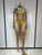 QueenLine Luxury Celebrity Sexy Stretch Bodycon gloves Shiny Gold Rhinestone Singer Dancer Evening Jumpsuit