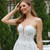 QueenLine Strapless V-neck 3D Flower Lace Applique A Line Sweep Train Custom Made Wedding Dress
