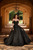 QueenLine Shiny Black Off The Shoulder Sequined Lace Applique Sweetheart A Line Sweep Train Custom Made Wedding Dress