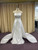 QueenLine Elegant Strapless Satin Mermaid With Detachable Train Backless Wedding Dress