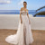 QueenLine Charming Off The SHoulder Sweethart 3d Flower Lace Boho Beach A Line Side Slit Custom Made Wedding Dress