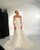 QueenLine Modern Strapless Pleat Mermaid With Long Detachable Train Custom Made Wedding Dress