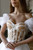 QueenLine Short Corset Tulle Off the shoulders Simple Sparkly cocktail wedding dress