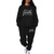 QueenLine Faith Printed Long Sleeve round Neck Fleece Lined Sweatshirt Street Style Casual Wear Polyester Fiber Set