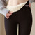 QueenLine High Waist Plush Thickened Warm   Stretch Velvet Comfortable Thermal Leggins