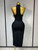 QueenLine Celebrity Elegant Luxury Diamonds Feather Black Bodycon Bandage Evening Dress