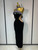 QueenLine Luxury Off the Shoulder Shinning Crystal Bodycon Long High Quality Velvet Celebrate Evening Dress
