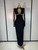 QueenLine Celebrity Elegant Knitted Sexy Long Sleeve Beading Black Maxi Long Bandage Evening Bodycon Dress