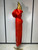 QueenLine Elegant Luxury Sexy Off Shoulder Beading Red Maxi Long Bodycon Bandage Evening Dress