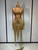 QueenLine Luxury Celebrity Stage Costume Sparkly Rhinestone Golden Tassel Mesh Evening Dress