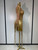 QueenLine Luxury Celebrity Stage Costume Sparkly Rhinestone Golden Tassel Mesh Evening Dress
