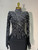 QueenLine Celebrity Luxury Sexy Backless Sparkly Diamonds Long Sleeve Long Dress Evening Dress
