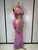 QueenLine Celebrity Luxury Sexy Sparkly Rhinestone Ruffled Mesh See Through Long Evening Dress