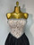QueenLine Luxury Sexy Sequin Florals Strapless Lace Backless Patchwork Split Pleated Maxi Long Evening Dress